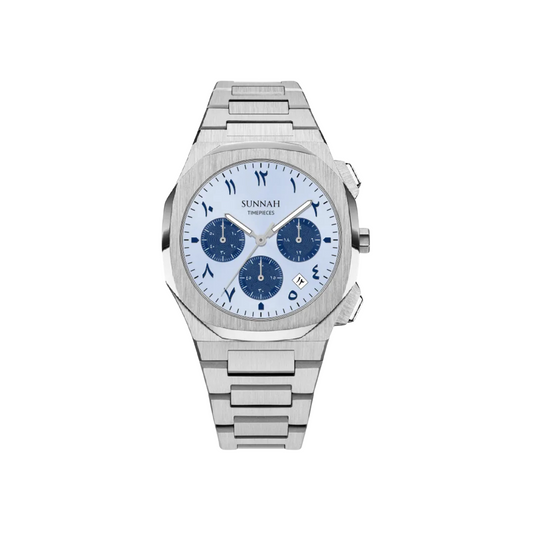 MEN: Sharp Premium Steel Chrono Iceblue
