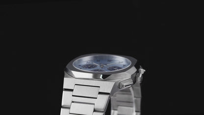 MEN: Sharp Premium Steel Chrono Iceblue
